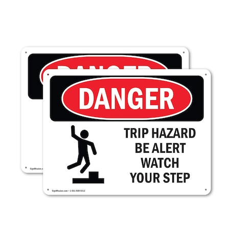 Signmission 7 in Height, 10 in Width, Plastic, Rectangle OS-2PACK-DS-P-710-L-2120